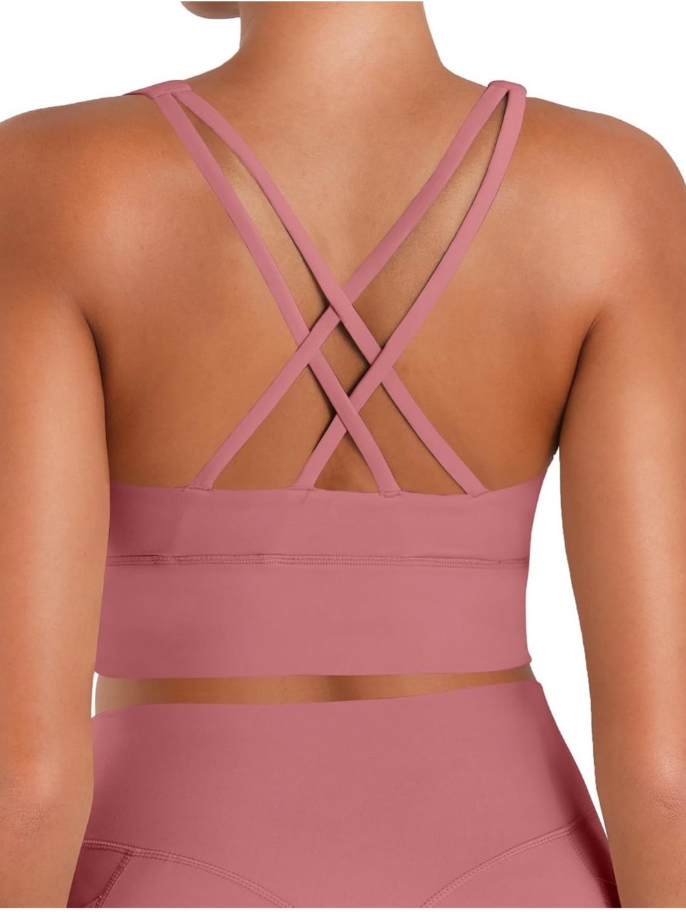 Sunzel Sunzfly Sports Bra for Women, Crisscross Back with Removable Pads